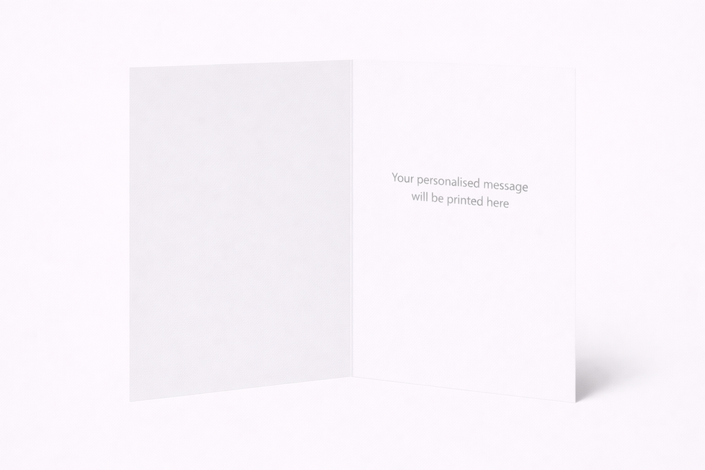 Elegant Eid Mubarak Crescent Calligraphy Greeting Card