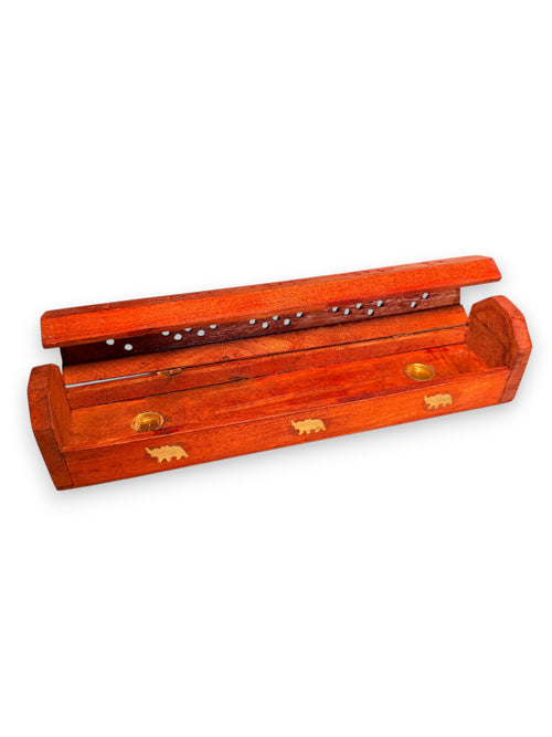 Wooden Incense Holder with Storage Box
