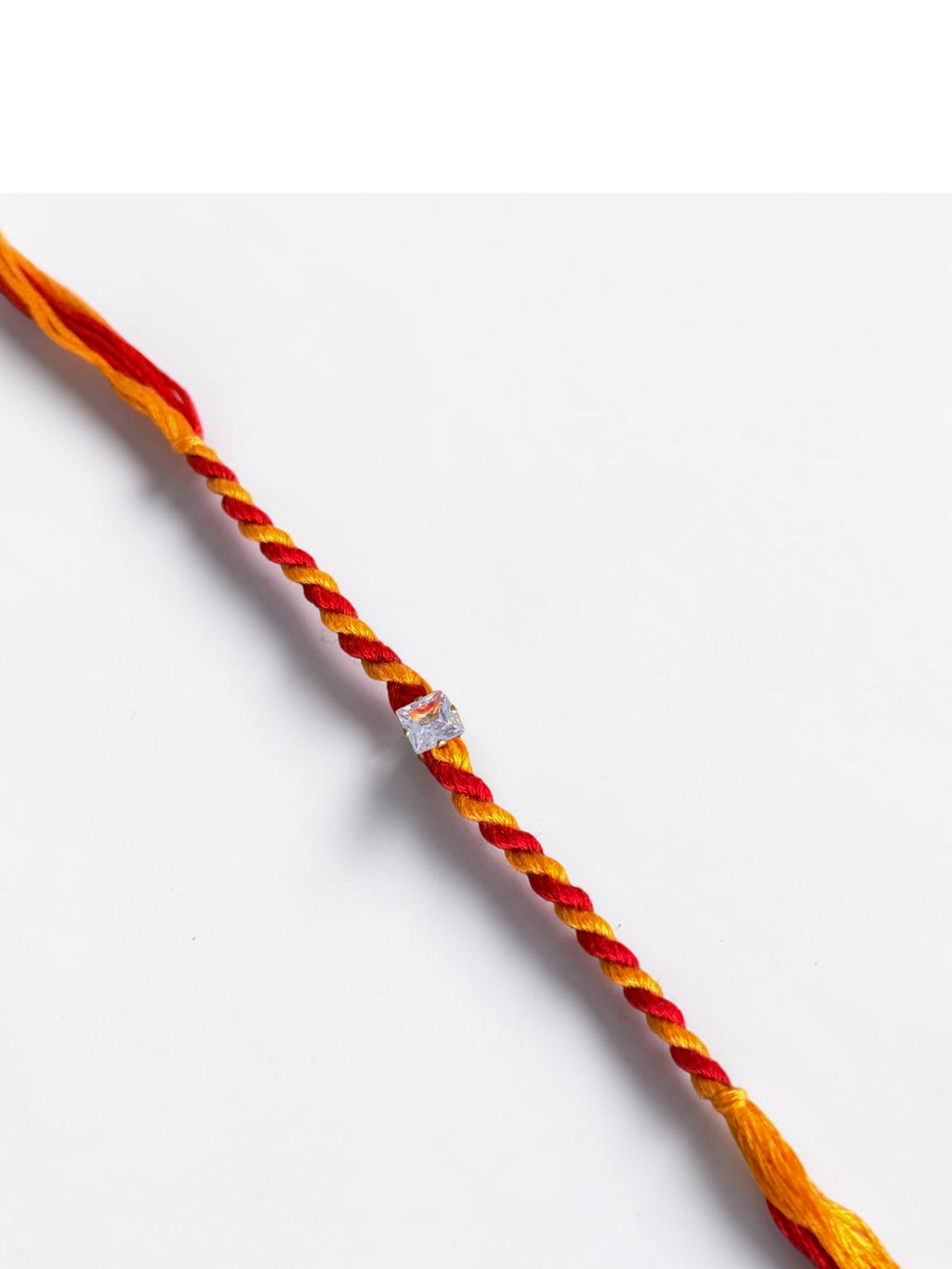 Set of 6 Traditional Rakhis – Red & Yellow Thread with Crystal Detail | Raksha Bandhan Gift for Brothers