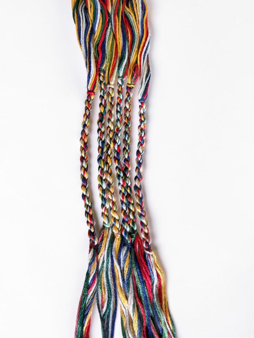 Pack of 6 Multicoloured Braided Thread Rakhis